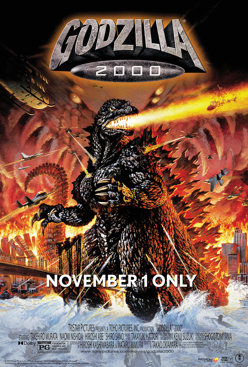 Fathom Events and Toho International Celebrate the King of All Monsters with “Godzilla 2000”, Returning to Theaters Nationwide on Wednesday, November 1