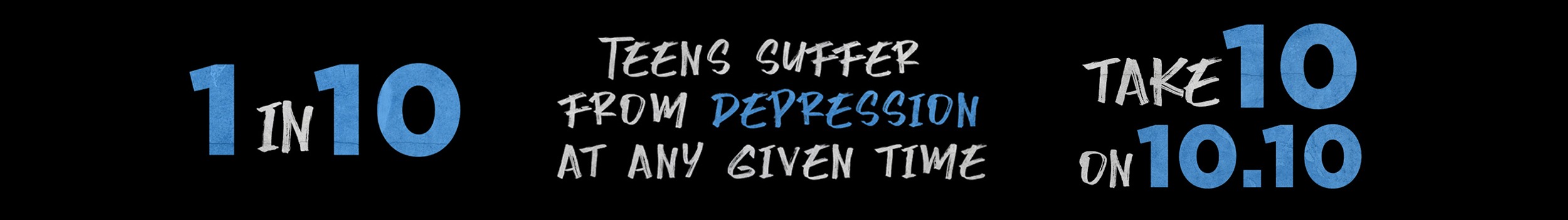 1 in 10 teens suffer from depression at any given time